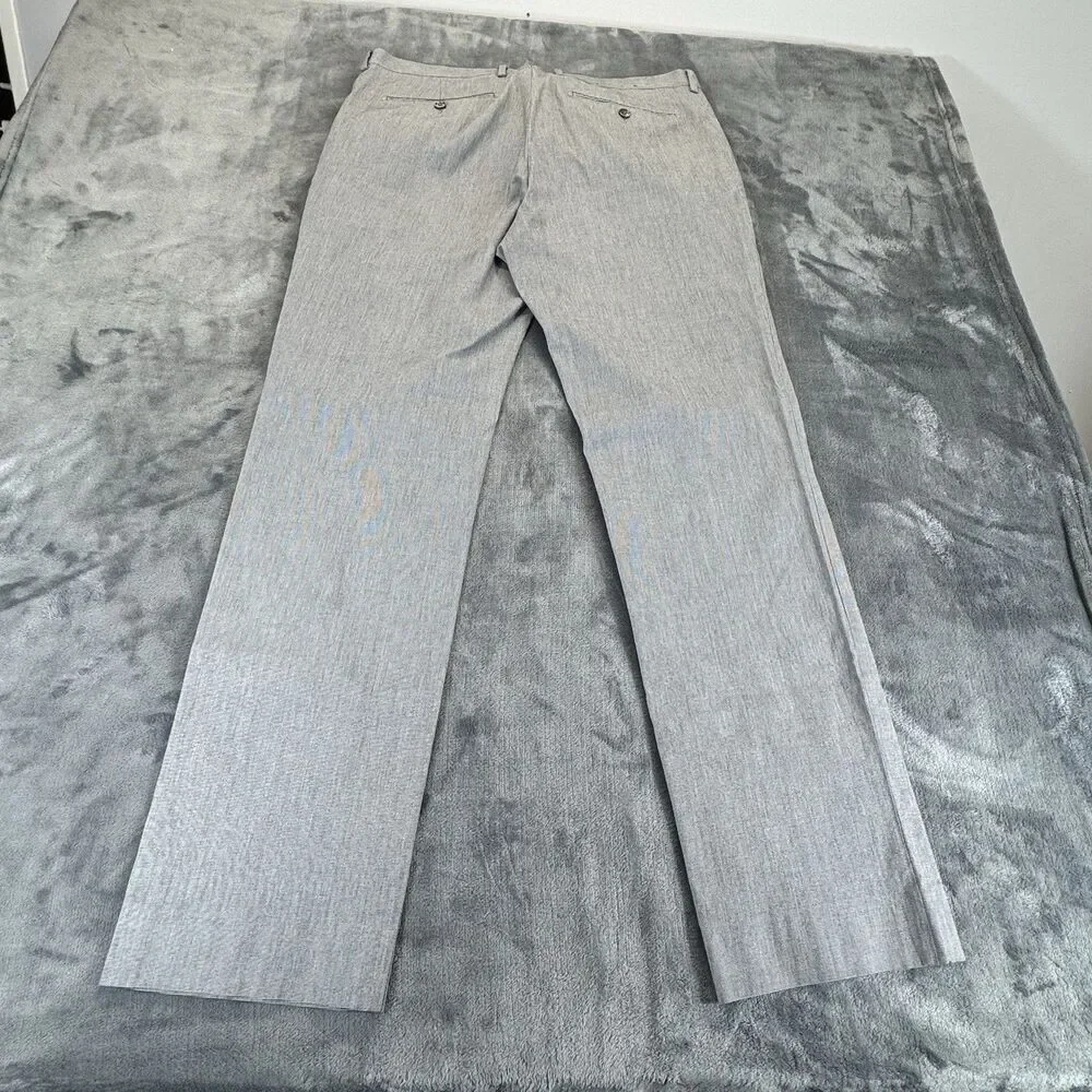 Banana Republic 36x34 Dress Casual Pants Mens Gray Cotton Modern Slim Fit Lined
